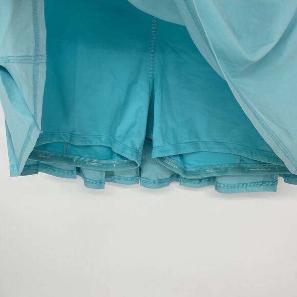 Lululemon Pacesetter Skirt Shorts Turquoise Women's Size 8 - Picture 4 of 5